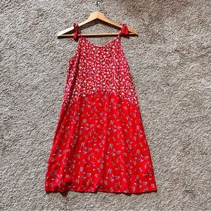 NWOT Girls Art Class Dress red floral XL